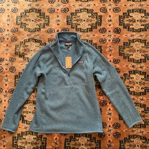 BNWT Patagonia Better Sweater 1/4 Zip Woolly Blue